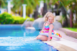 girl in pool