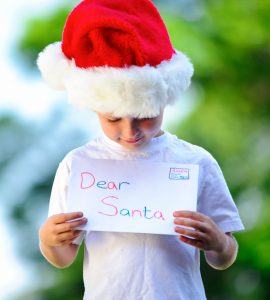 Child with santa hat